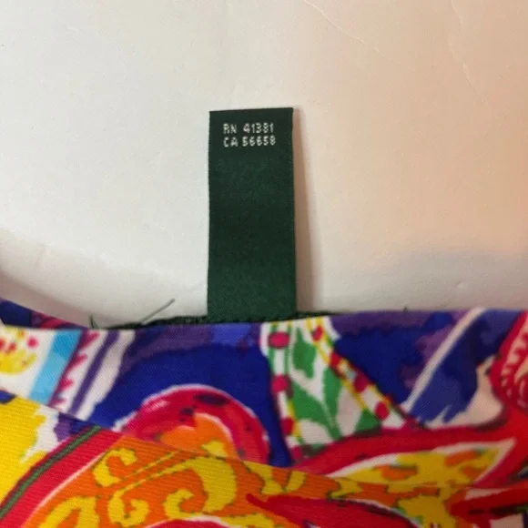 Ralph Lauren Women's Colorful Stretch Print Dress Size L - Picture 4 of 5